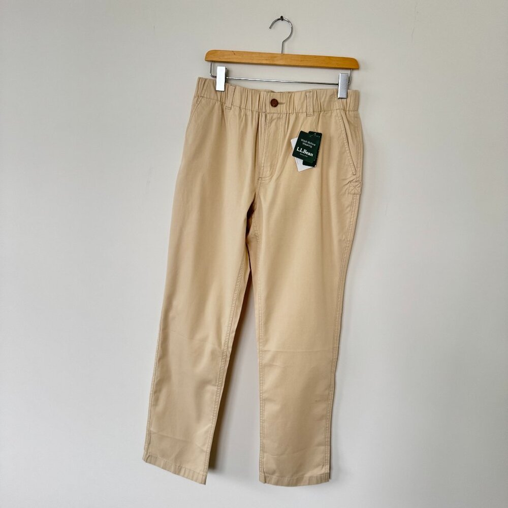 NEW WITH TAGS - LL BEAN Women's 10 Reg. Stretch Tencel Chino Pale Khaki